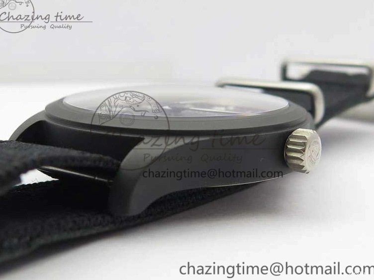 MIROTIME 1222 Pilot IW326901 Real Ceramic MK 1:1 Best Edition Black Dial On Nylon Strap MIYOTA FastDry 7126